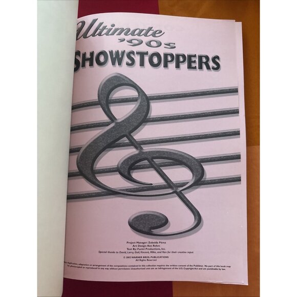 1990's Songbook Ultimate Showstoppers Piano Guitar Vocal 356 Pgs Huge! Brand New - Picture 3 of 9
